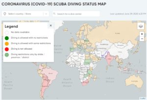 Scuba Diving Sites Status Map