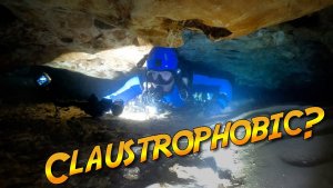 Cave Diving Tight Underwater Caves