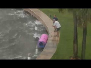 Scuba Diver Trapped In Hurricane [Video]